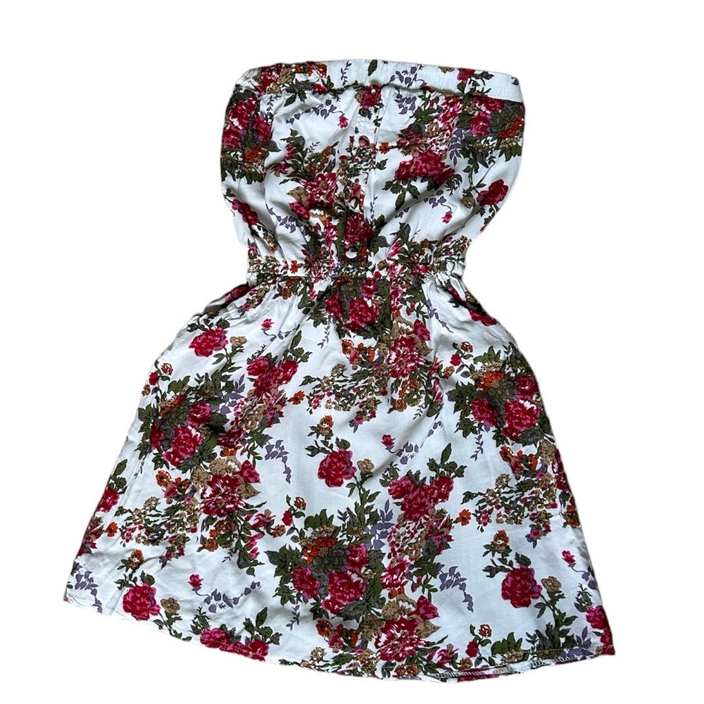 Katie Strapless Mini Floral Dress with Pockets Size Medium
